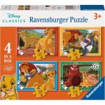 Puzzle - ravensburger - le roi lion 4 en 1 - 100 - 200 pi�ces - carton recycl� - pour enfants � partir ...