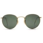 Ray ban lunettes de soleil rb3447 001 round or mixte