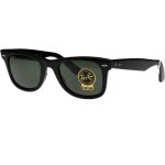 Lunettes de soleil - ray - ban - original wayfarer rb 2140 - actate - noir - vert