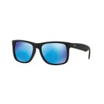 Lunettes de soleil - ray - ban - rb 4165 622 / 55 - noir - vert miroir bleu - protection 3