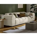 Ray - canapé droit 3 places en tissu texturé - beige Ray - canapé droit 3 places en tissu texturé - beige