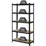 Rayonnage lourd toolcraft kct20cp 175 kg (l x h x p) 900 x 1800 x 400 mm m�tal fibres dures anthracite ...