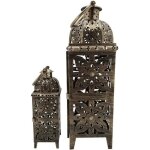Rebecca mobili lot de 2 lanternes marocaines en métal doré grand porte - bougies pour lextérieur et lintérieur ... Rebecca mobili lot de 2 lanternes marocaines en métal doré grand porte - bougies pour lextérieur et lintérieur ...