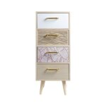 Rebecca mobili commode troite en bois avec 4 tiroirs style bohme