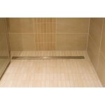 Receveur  carreler wedi fundo riolito neo avec coulement linaire 120 x 80 cm