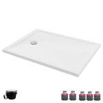 Receveur de douche 120 x 90 jacob delafon gaspard bonde � gauche + bonde + kit de r�hausse