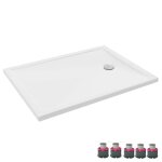 Receveur de douche 120 x 90 jacob delafon gaspard extra - plat c�ramique bonde � droite + kit de r�hausse ...