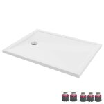 Receveur de douche 120 x 90 jacob delafon gaspard extra - plat c�ramique bonde � gauche + kit de r�hausse ...