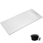 Receveur de douche antid�rapant 140 x 80 jacob delafon flight neus acrylique rectangle blanc + bonde ...