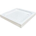 Receveur de douche cera - picots antidrapants - 80x80x9cm - grs - blanc - ondee