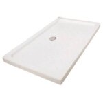 Ondee zen receveur de douche cera 2 - 120 x 70 cm - cramique - blanc