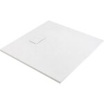 Receveur de douche extra - plat blanc effet pierre gaa odyssea - 90 x 90 cm