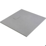 Receveur de douche extra - plat gris effet pierre ga�a odyssea - 90 x 90 cm