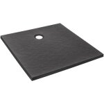 Receveur de douche extra - plat jacob delafon ipso e62300 - agm 80x80x3 cm - gris anthracite texture ...