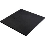 Receveur de douche extra - plat noir effet pierre ga�a odyssea - 90 x 90 cm