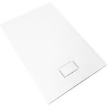 Receveur de douche extra plat piatto en solicast® 80x100 surface ardoisée blanc blanc Receveur de douche extra plat piatto en solicast® 80x100 surface ardoisée blanc blanc