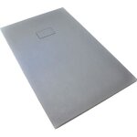 Receveur de douche extra plat piatto en solicast� 80x120 surface ardois�e gris gris