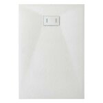 Receveur de douche extra plat en smc effet pierre - laneri - 70x160 cm - blanc