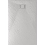 Receveur de douche rectangulaire blanc effet pierre mod. blend - idralite - 80x120x26 cm