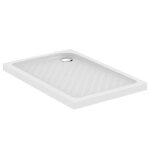 Receveur de douche rectangulaire  poser - porcher ulysse + - blanc - grs fin - fond  relief - 120 ...