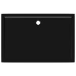 Receveur de douche rectangulaire vingvo - noir - 80x120 cm - seuil bas - abs avec renfort en fibre de ...