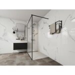 Receveur de douche extra plat � poser ou � encastrer recoupable en r�sine smc - blanc - 140 x 90 cm - ...