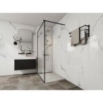 Receveur de douche extra plat  poser ou  encastrer recoupable en rsine smc avec siphon - blanc - 120 ...