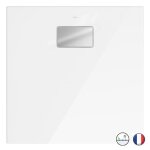 Receveur de douche zro ressaut 120 x 80 villeroy et boch le valence cramique avec cache bonde