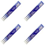 Recharge frixion ball - pilot - bls - fr7 - lot de 4 sets - couleur bleue - pointe fine