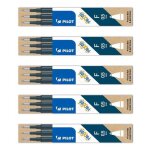 Recharges pilot bls - fr5 pour stylo roller frixion ball clicker 05 - lot de 5 pack de 3 - bleu noir