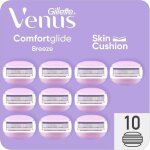 Recharges de rasoir - gillette venus - comfortglide breeze - lot de 10 - 3 lames - gel hydratant