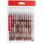 Feutres de coloriage - stabilo - power - marron - lot de 12 - pour enfants d�s 3 ans