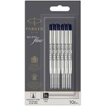 Recharges pour stylo bille parker - pointe moyenne - encre noire quinkflow - lot de 10