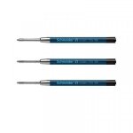 Lot 3 recharges pour stylo bille - noir - pointe extra - large - slider 755 xb - schneider