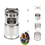 Rchaud de camping cuisson pique - nique barbecue pche en plein air portable pole  bois en acier inoxydable ...