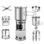 Réchaud de camping avec pot cuisson de pique - nique barbecue randonnée pêche en plein air portable poêle ... Réchaud de camping avec pot cuisson de pique - nique barbecue randonnée pêche en plein air portable poêle ...