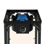 R�chaud � gaz 1 feu 4500w 4 pieds modulables 3 hauteurs bruleur en fonte - cuisine ext�rieure 40 x 40 ...