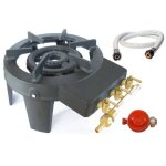 Rechaud à gaz en fonte véritable 98 kw 4 pieds 2 bruleurs + tuyau gaz à vis 1. 50m + détendeur propane ... Rechaud à gaz en fonte véritable 98 kw 4 pieds 2 bruleurs + tuyau gaz à vis 1. 50m + détendeur propane ...