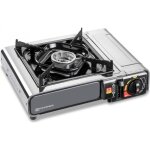 R�chaud � gaz portable nomade inox 2200w allumage piezo double syst�me de s�curit� + mallette de transport ...