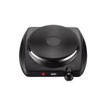 R�chaud plaque �lectrique - edm - 1400w - noir - thermostat r�glable - � 18. 5 cm