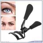 Recourbe - cils - v geby - professionnel - acier inoxydable - anneau en silicone - noir