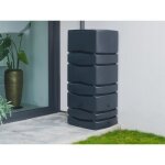 Rcuprateur deau de pluie mural anthracite avec robinet 650 l - nature