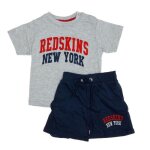 Redskins ensemble b�b� gar�on short et t - shirt gris / marine - short 100% coton t - shirt 95% coton ...