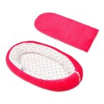 R�ducteur lit b�b� - 0 - 8 mois - 82x54cm - �toiles grises et roses sur blanc - rose