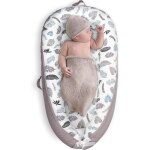 Reducteur de lit bebe - amovible - 100% coton de qualit� b�b� - 90 * 50cm - lit de b�b� - motif de feuille ...