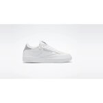 Basket femme - reebok - club c - cuir blanc - dtails mtalliss - motif lopard