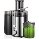 Reemix centrifugeuse extracteur de jus 800w centrifugeuse fruits et legumes  2 vitesses 65 mm large ...