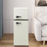 Rfrigrateur rtro conglateur double porte 92l (28l + 64l) 181 kwh / an classe f avec clairage led ...