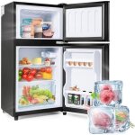 Rfrigrateur avec un volume total de 60 litres (38l + 22l) conglateur 102 kwh / an lumire led. noir ...