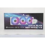 Refroidisseur de processeur liquide thermalright aqua elite 360 white v3 - 3 ventilateurs pwm argb